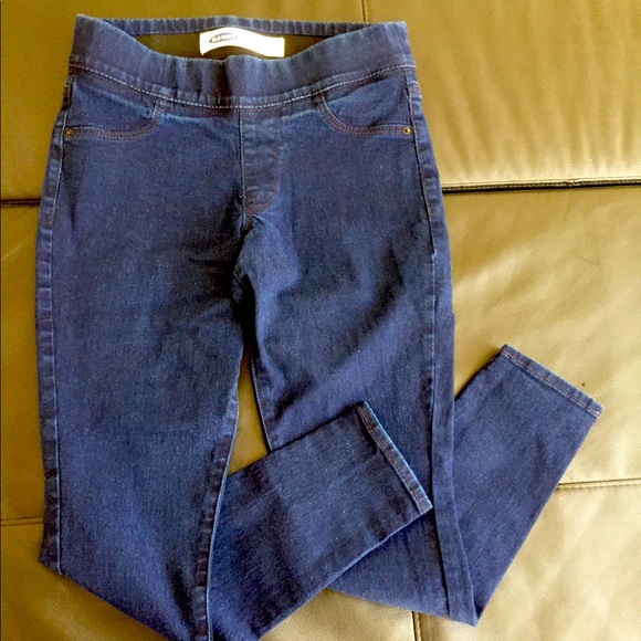 New Old Navy pull on jeans legging dark blue - Picture 2 of 4
